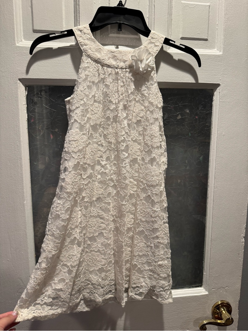 Carter's Ivory Lace Flower Dress Girls